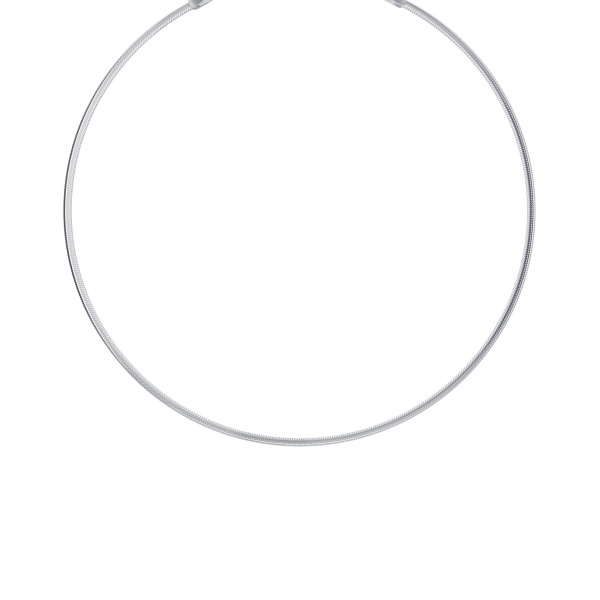 Колье из серебра с плетением «Миндалина»